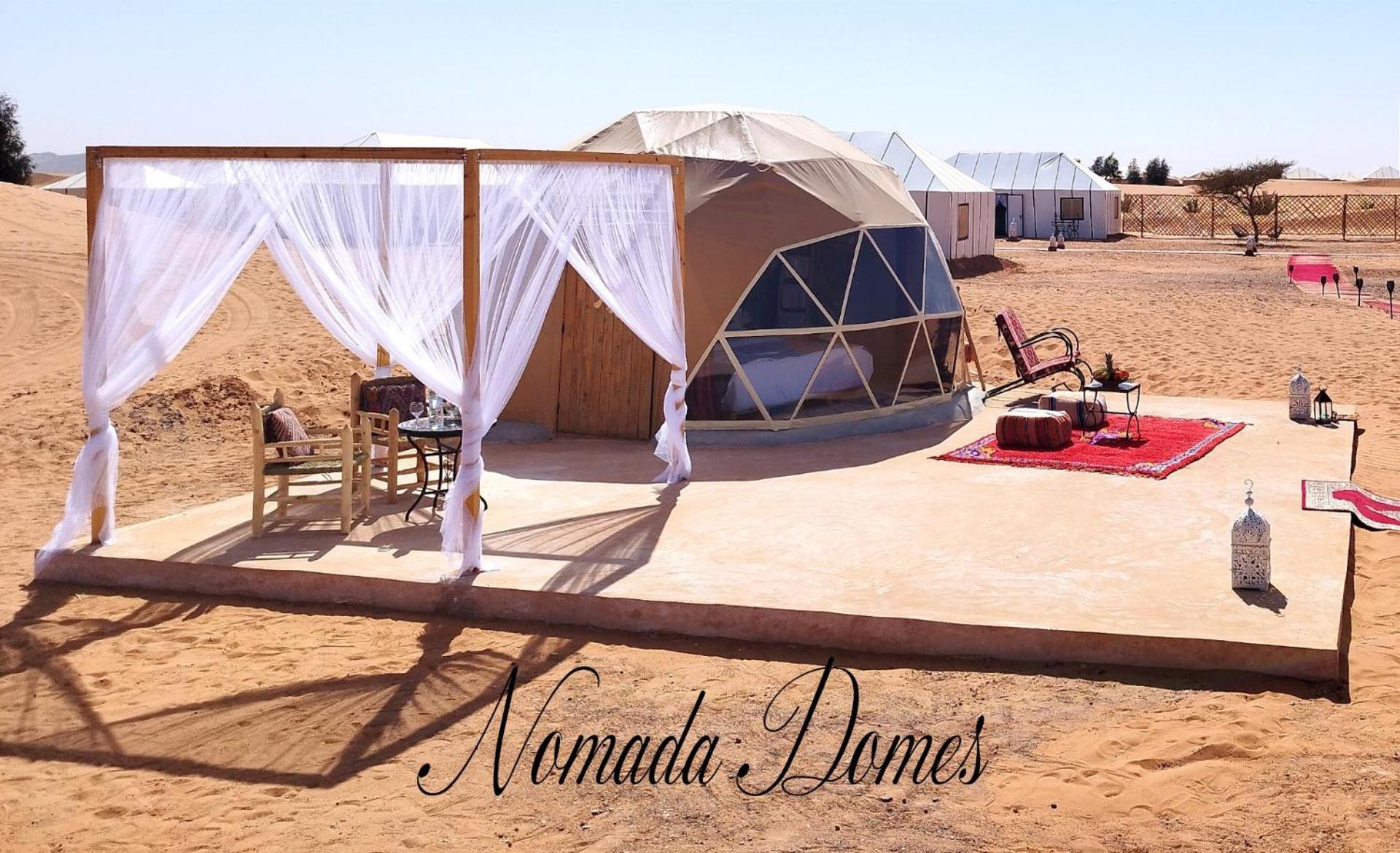 Nomada Domes Camp With Airco Hotel Merzouga Bagian luar foto